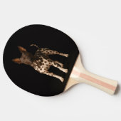 Black 4 Luxe ping pong paddle, Hairless Terrier Tischtennis Schläger (Seitenansicht)