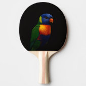 Black 4 Luxe ping pong paddle, Lorikeet Parrot Tischtennis Schläger (Vorderseite)