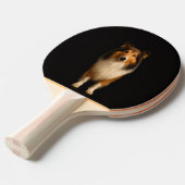 Black 4 Luxe ping pong paddle, Loyal Collie Dog Tischtennis Schläger (Vorderseite)