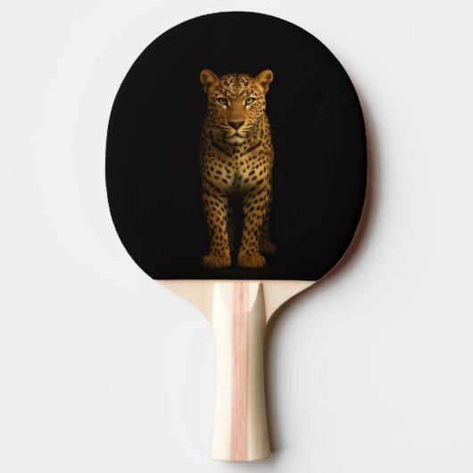Black 4 Luxe ping pong paddle, Majestic Leopard Tischtennis Schläger (Rückseite)