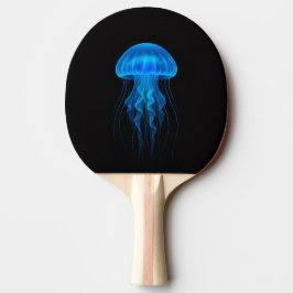 Black 4 Luxe ping pong paddle, Neon Blue Jellyfish Tischtennis Schläger
