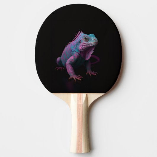 Black 4 Luxe ping pong paddle, Pink Iguana Tischtennis Schläger (Vorderseite)