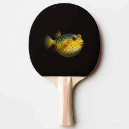 Black 4 Luxe ping pong paddle, Yellow Putterfish Tischtennis Schläger
