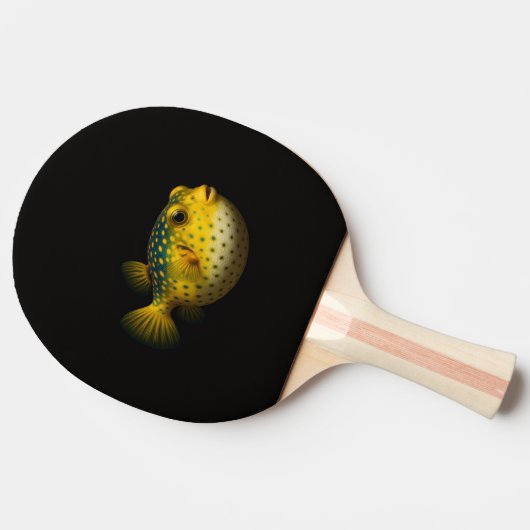 Black 4 Luxe ping pong paddle, Yellow Putterfish Tischtennis Schläger (Seitenansicht)