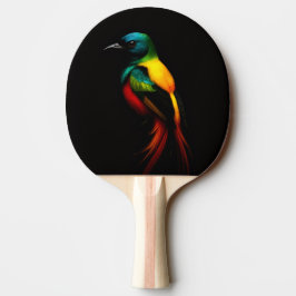 Black 4 Luxe Pingpong Paddle, Rainbow Bird Tischtennis Schläger