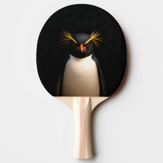 Black 4 Luxe Pingpong Paddle, Rockhopper Penguin Tischtennis Schläger (Rückseite)