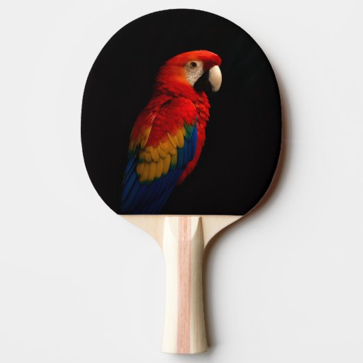 Black 4 Luxe Pingpong Paddle, Scarlet Parrot Tischtennis Schläger (Rückseite)