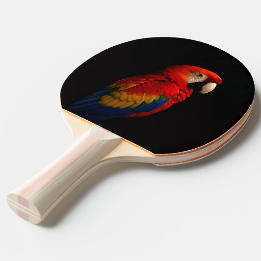 Black 4 Luxe Pingpong Paddle, Scarlet Parrot Tischtennis Schläger (Vorderseite)