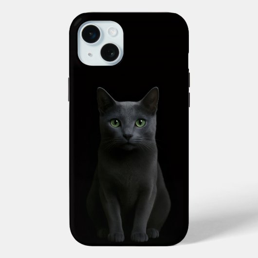 Black 4 Luxe, Russian Blue Cat Case-Mate iPhone Hülle (Rückseite)
