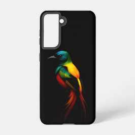 Black 4 Luxe Samsung Galaxy S21 Case, Rainbow Bird Hülle