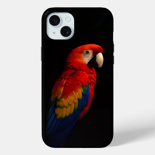 Black 4 Luxe, Scarlet Parrot Case-Mate iPhone Hülle (Rückseite)