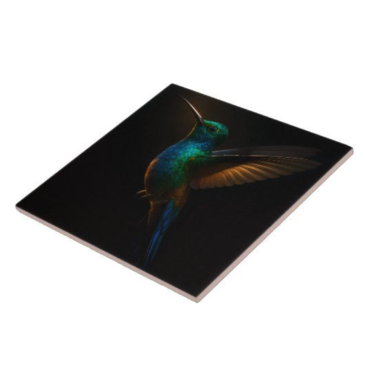 Black 4 Luxe Tile mit Flying Hummingbird Fliese (Seite)