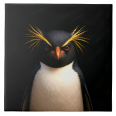 Black 4 Luxe Tile mit Rockhopper Penguin Fliese (Vorderseite)