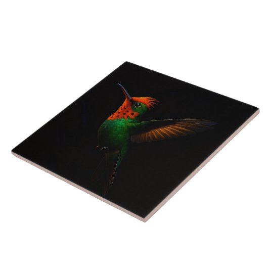 Black 4 Luxe Tile mit Tuflisch Coquette Hummingbir Fliese (Seite)