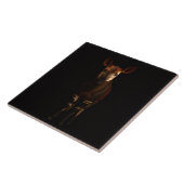 Black 4 Luxe Tile with Forest Okapi Fliese (Seite)