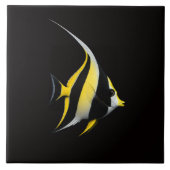 Black 4 Luxe Tile with Moorish Idol Fliese (Vorderseite)