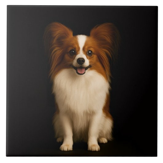 Black 4 Luxe Tile with Refined Toy Papillon Fliese (Vorderseite)