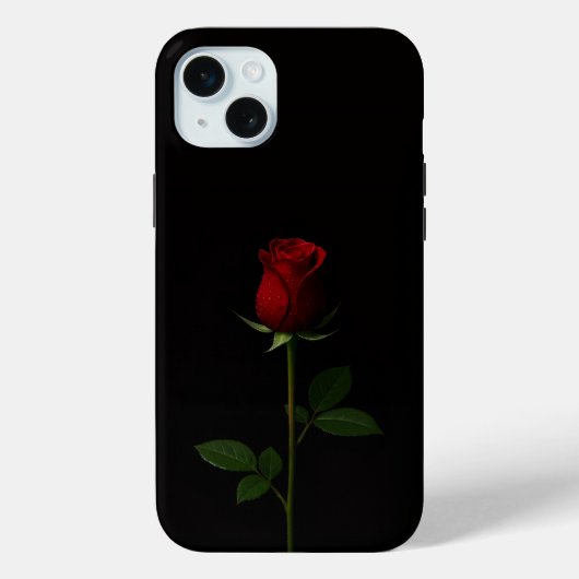 Black 4 Luxe, Velvet Red Rose iPhone 15 Plus Case-Mate iPhone Hülle (Rückseite)
