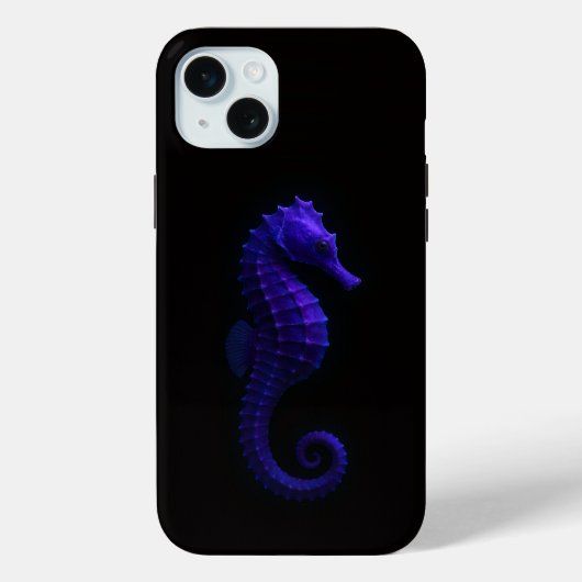 Black 4 Luxe, Violet Blue Seahorse Case-Mate iPhone Hülle (Rückseite)