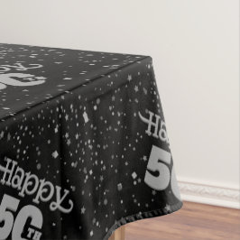 BLACK 50. mit grauer Typografie Tischdecke
