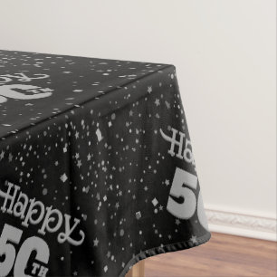 BLACK 50. mit grauer Typografie Tischdecke
