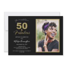 Black 50 und fabelhaftes 50. Geburtstagsparty Foto