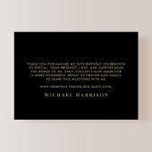 Black 50th Birthday Gold Foil Thank You Card Folieneinladung