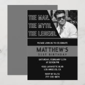 Black 51. Geburtstag Einladungen The Man The Legen (Vorne/Hinten)