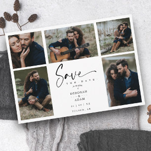 Black 5 Fotos Chic Trendy Collage Wedding Covid19