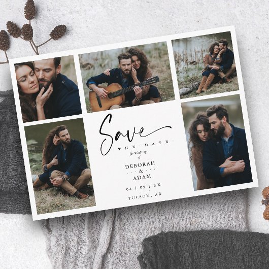 Black 5 Fotos Chic Trendy Collage Wedding Covid19