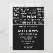 Black 63. Geburtstagseinladung für ihn Myth Legend Einladung (Vorderseite)