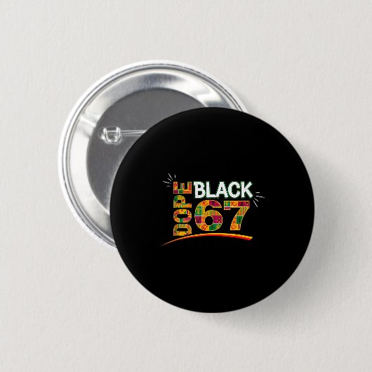 Black 67 Black History Month Six Seven Meme Button (Vorne & Hinten)
