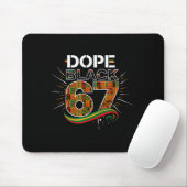Black 67 Black History Month Six Seven Meme  Mousepad (Mit Mouse)