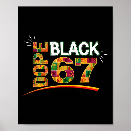 Black 67 Black History Month Six Seven Meme  Poster (Vorne)