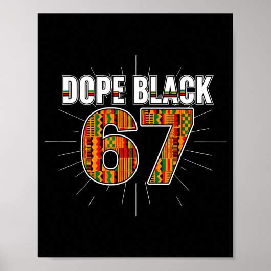 Black 67 Black History Month Six Seven Meme Poster (Vorne)
