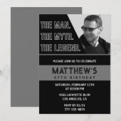 Black 67. Geburtstag Einladungen The Man The Legen (Vorne/Hinten)