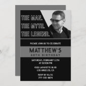 Black 68. Geburtstag Einladungen The Man The Legen (Vorne/Hinten)