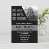 Black 77. Geburtstag Einladungen The Man The Legen (Stehend Vorderseite)