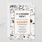 Black 78. Geburtstag Einladungen Männer Graffiti (Vorderseite)