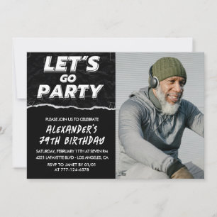 Black 79. Geburtstag Einladungen Männer Foto