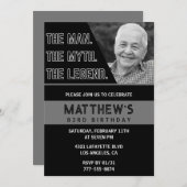 Black 83 Geburtstag Einladungen Der Mann der Legen (Vorne/Hinten)