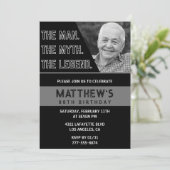 Black 88. Geburtstag Einladungen The Man The Legen (Stehend Vorderseite)
