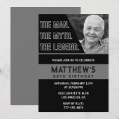 Black 88. Geburtstag Einladungen The Man The Legen (Vorne/Hinten)