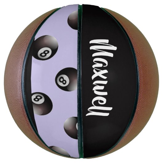 Black 8 ball pattern basketball (Vertikal)