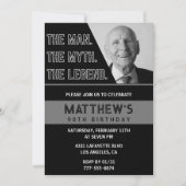 Black 90. Geburtstag Einladungen Der Mann der Lege (Vorderseite)