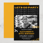 Black 94. Geburtstag Einladungen Männer (Vorne/Hinten)