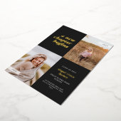 Black A New Chapter Begins Graduation Folieneinladung (Gedreht)