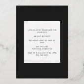 Black A New Chapter Begins Graduation Folieneinladung (Rückseite)
