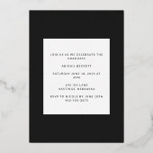 Black A New Chapter Begins Graduation Folieneinladung (Rückseite)