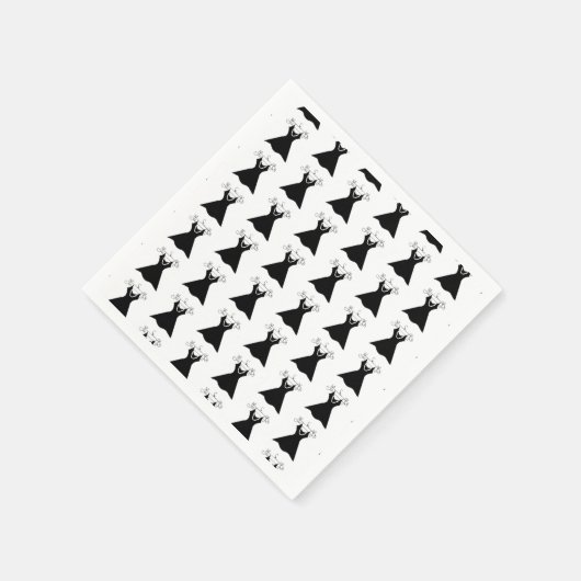 Black Abend Dress Serviette (Ecke)